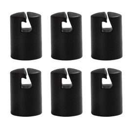 POHOVE 6pcs Trampoline Enclosure Pole Cap 1.26'' Trampoline Pole Cap Enclosure Pole Top Cap Enclosure G shaped Pole Cap for Flat Steel Sheet Top Ring System(Black,size:6pcs)