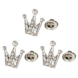 Tomaibaby 6 Pcs Mini Wedding Tiara Crown Corsage Brooch Crystal Rhinestone Queen Crown Brooch Pin for Women Adults Ladies Golden, Metal