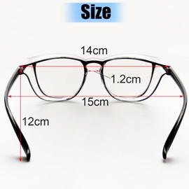 Yier Mei Safety Glasses Anti Fog Goggles for Nurses Women Protective Eyewear, Eye Anti Dust UV Protection Glasses for Women Men (Black)