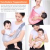 HINATAA Breathable Baby Sling Adjustable Baby Carrier Swaddle, Quick Drying,