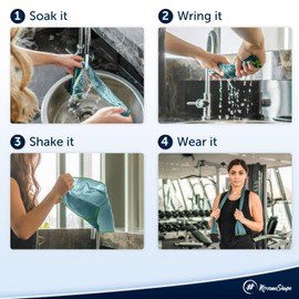 NirvanaShape Microfiber Cooling Towel - Breathable Sports Cooling Towels for Neck - Sweat Towels for Gym - Stay Cool Microfibre Ice Towel for Workout, Golf, Running & Hiking