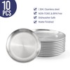 Aramanara 10 Pcs 20 cm Stainless Steel Plate, Round Dinner