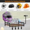 Motorcycle Helmet Holder Wall Mount, Rustic Helmet Display Rack with