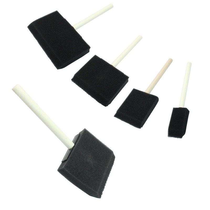 Moicstiy 4 Pcs Foam Paint Brushes, Sponge Paint Brush with