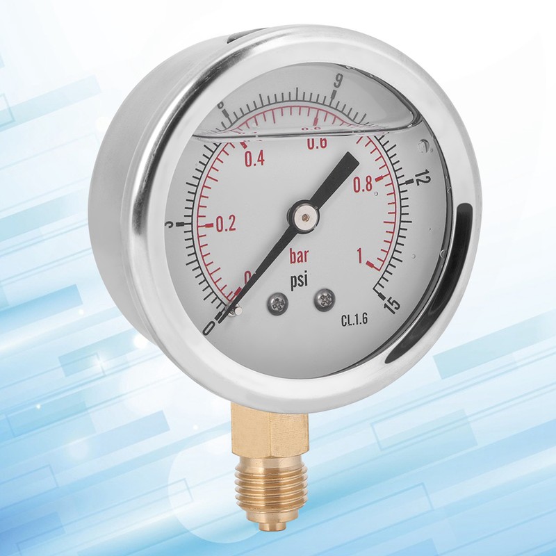 TS PGG604-1bar 1/4 BSP Y60 Radial Oil Filled Pressure Gauge