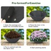 3PCS 14 Inch Round Hanging Basket Liners Fabric Hanging Plant