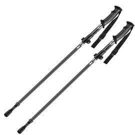 Meichoon Walking Poles Pair 5 Section Foldable Lightweight 266g/0.69lb Each with Mud Baskets for Hiking Walking Seniors