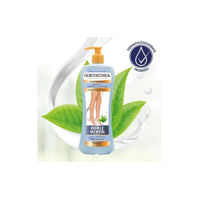 Crema Para Piernas Goicoechea Relajadas Doble Mentol 400 Ml