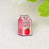 Kindness Apple Juice Box Pin Brooch, Positive Vibes Enamel Pin,