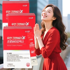 Vaginal Lactobacillus Rhamnose Microbiome K Lactobacillus Boulardi Women's Cranberry Probiotics 30 sachets, 3 pcs / 질유산균 람노스 마이크로바이옴 K낙산균 보울라디 우먼크랜베리프로바이오틱스 30포, 3개
