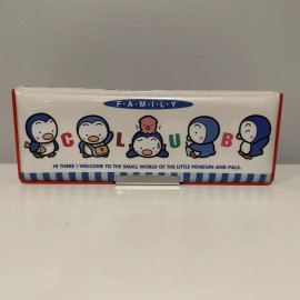 Vintage Flomo Kawaii The Funny Penguin Family Magnetic Pencil Case 2 Sides New