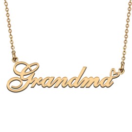 HUAN XUN Custom My Name Pendant Necklace Customized Jewelry Gifts for My Friend Grandma