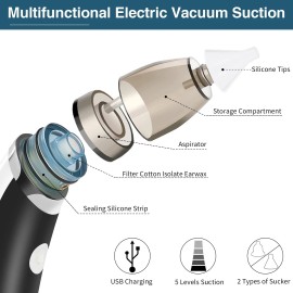 Simnoble Ear Vacuum Wax Remover, Ear Wax Removal Vacuum 5 Levels Strong Suction Electr...