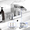 Bathroom Sink Faucet for 3 Hole, Hurran 4 Inch Bathroom