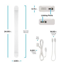 Enbrighten 24in. LED Wi-Fi Light Fixture, White, 58261-T1