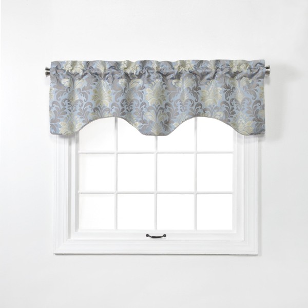 Renaissance Home Fashion Doris Lined Scalloped Valance with Cording, 55" x 17", Colonial