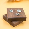 Cuyacili 2pcs Walnut Square Risers Wood Jewelry Display Riser Stand