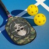 Rweroyiu Skull Camo Unisex's Pickleball Paddle Cover Fashion Zippered Pickleball