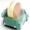 Hello Spring 5-PC SET 4 Coasters & Ceramic Retro Car