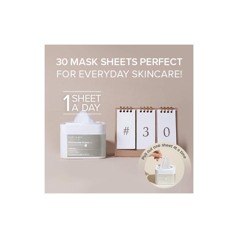 Mary&May [Mary&May]Niacinamide Vitamin C Brightening Mask (30ea)