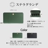 Balcos Women's Wallet, Genuine Leather, Green, Large Capacity, Long Wallet,