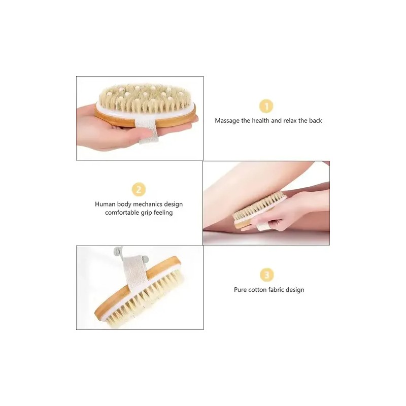 2pzs Cepillo Corporal Exfolia Circulación Quita Piel Muerta