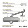 GEKRONE Automatic Door Closer Heavy Duty Spring Size 2 Hydraulic
