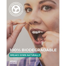 Natural Charcoal Bamboo Dental Floss, 3-Pack - Organic, Eco, Pfas Free - Reusable Natural Floss