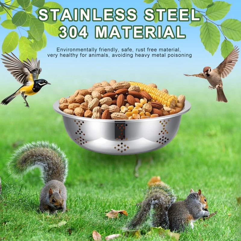 Squirrel Feeders for Outside, Metal Squirrel House for Outdoor, Durable