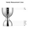 Etens Cocktail Jigger Spirit Measure | Bar Spirits Measuring Jigger