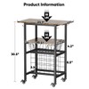 Ardier Movable Heat Press Machine Cart with Basket and Hooks,