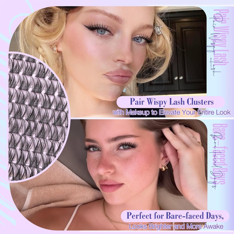 Lash Clusters Kit Wispy Natural Cluster Eyelash Extension Kit DIY
