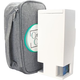 OptoOrg DailyLens Daily Contact Lens Organizer, Dispenser, & Storage (Bamboo) - Hangs Up Easily - Universal for All Brands - Organizer for contact lens dispenser (Mini - White Bamboo)