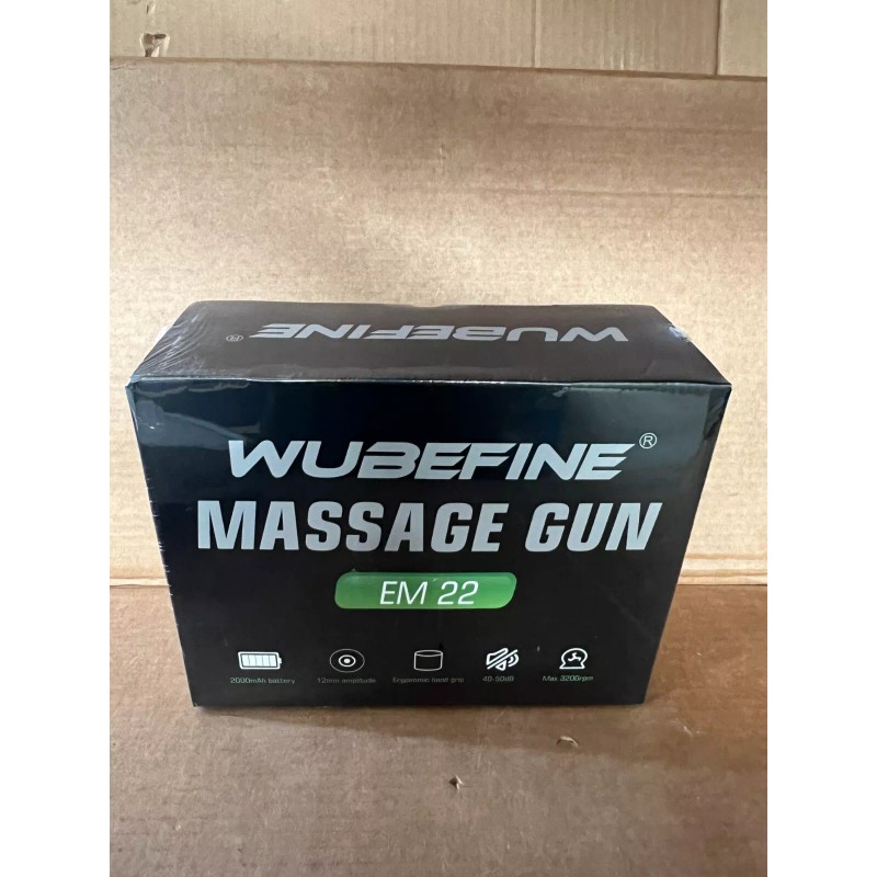 Wubefine EM-22 Massage Gun Deep Tissue Percussion 3200 RPM 10
