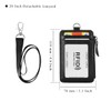 HAWEE Badge Holder with Zipper Genuine Leather RFID Keychain Wallet