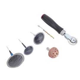 Pyhodi Tire Repair Plug Kit, Tire Repair Plugs, Roller, Drill Bit, Patch Tool Kit with Grinding Wheel for Cars Trucks Bikes Scooters, Universal Tire Repair Solution for Various Vehicles