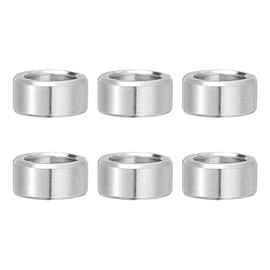 PATIKIL 6 Pcs Stainless Steel Spacers, 9mm ID x 12mm OD x 6mm Height 304 Stainless Steel Bushing Screw Standoff Unthreaded Round Spacer for 3/8" M9 Screws Bolts Nuts