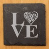 Faith and Hope: Laser Etched Heart of the Home: Love