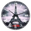 DesignQ 'Eiffel and Old Red Car' French Country Wall Clock