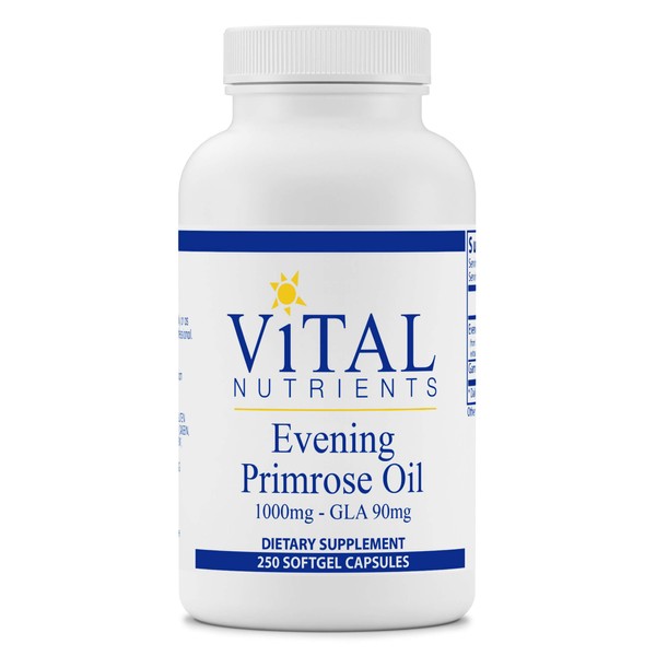 Vital Nutrients - Evening Primrose Oil 1000 mg - Cold-Pressed Oil That Contains GLA, an Essential Omega-6 Fatty Acid - 250 Softgels