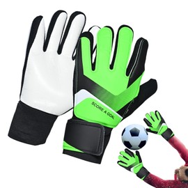 Goalkeeper Gloves - Latex Youth Goalie Gloves,Non Slip Strong Grips Football Competition Mittens for Boys Men Adults Athletes Children Kids