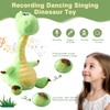 13" Green Talking Dancing Dinosaur, Repeating What You Say Mimicking