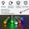 smseace 5Pack 1/4''(6mm) AC/DC12-24V LED Indicator Light Waterproof IP65 24