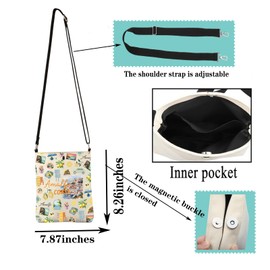 FEELMEM Amalfi Coast Crossbody Bag Italy Travel Gift Italian Summer Vacation Beach Bag Crossbody Purse Travel Trip Gift (Beige)