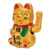 Golden Battery Powered Fortune Cat Waving Hand Good Luck Colorfast