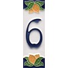 House Numbers, Italian Ceramic Numbers & Letters Tiles, Lemon Design,