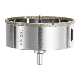 HARFINGTON Diamond Drill Bit Hole Saw 4-1/8"(105mm) Tile Core Cutting Drilling Tool with Center Guiding Drill Bit for Glass Ceramic Marble Porcelain Tile Quartz Gemstone Aquariums