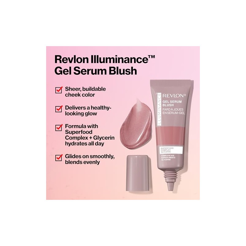 Rubor Revlon Illuminance Gel Serum Blush tono Striking Rose