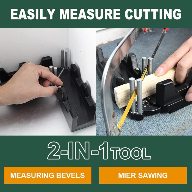 2-in-1 Mitre Measuring Tool, Measuring and Sawing Miter Angle Cutting