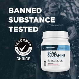 Transparent Labs Transparent Labs BCAA Glutamine - 8000 Mg of BCAA Powder with L Glutamine for Post Workout Recovery, Muscle Growth, & Increased Endurance - 30 Servings, Strawberry Lemonade